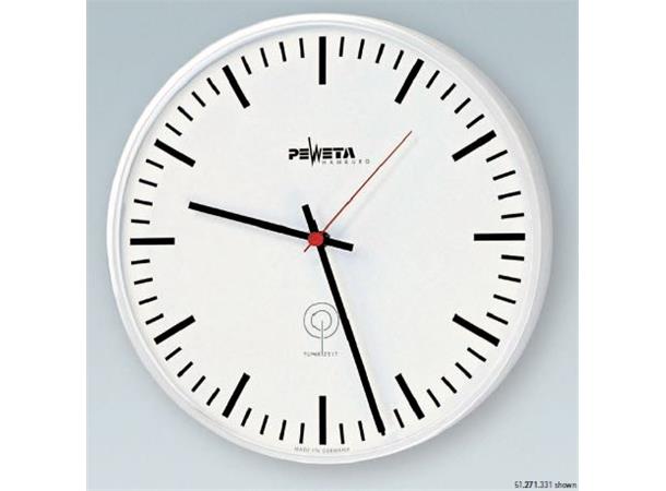 Analog Wall Clock NTP 400mm White face, fine line bars